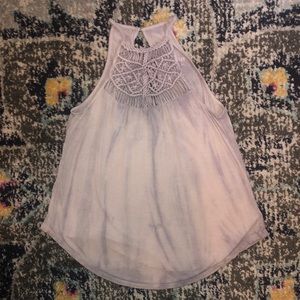 AE macrame high-neck tank top size small